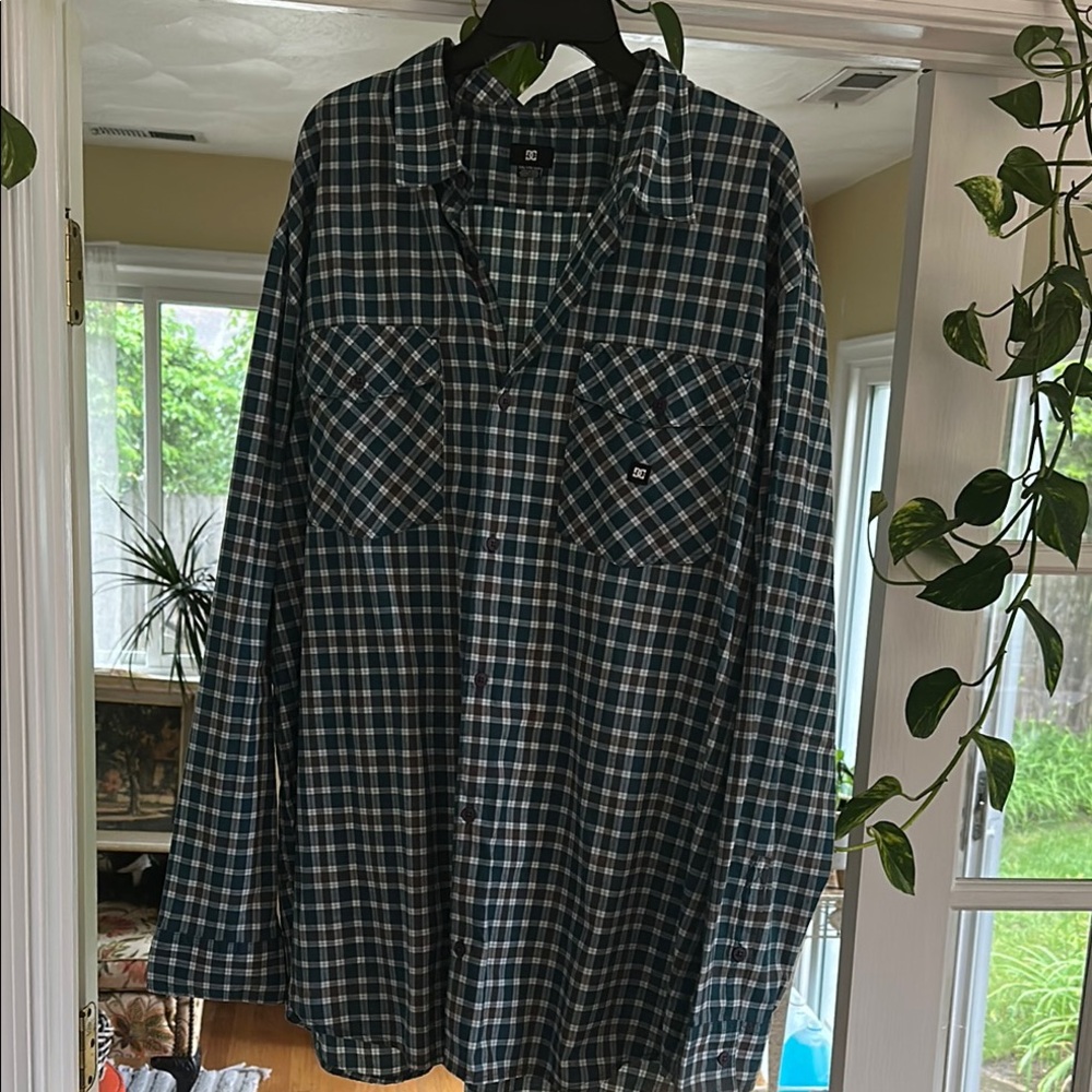 DC Blue and White Checkered Shirt